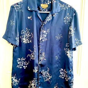 Floral Blue Men's Shirt